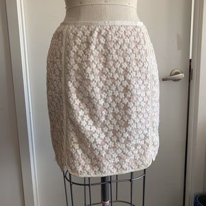Reiss Floral Embroidered fully lined mini skirt size 6